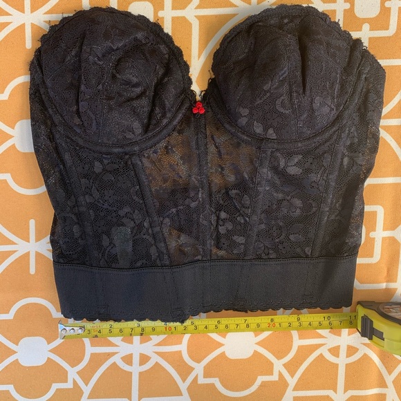 Vintage bra top lingerie 36B pin up bustier corset - Picture 2 of 6